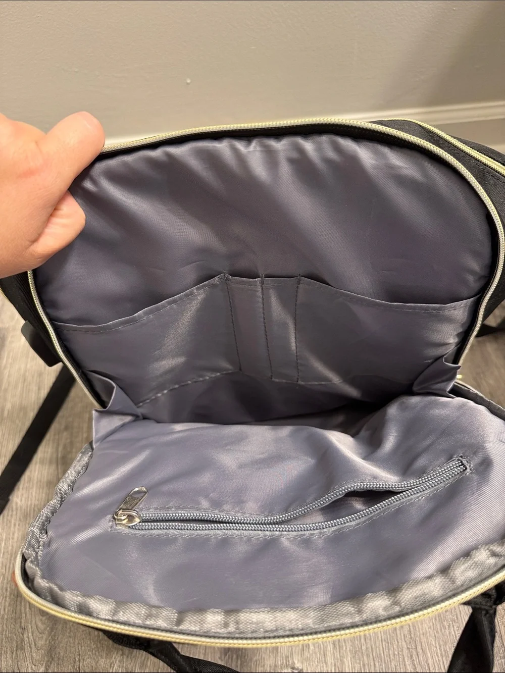 Black with gold accent Backpack - Compact Everyday Bag